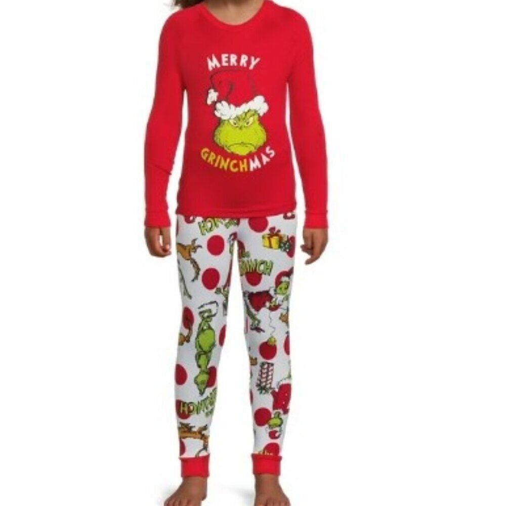 New Dr. Seuss The Grinch Kids Unisex Pajama Set
